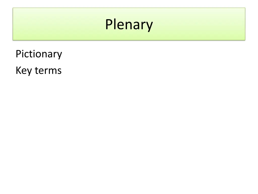 plenary