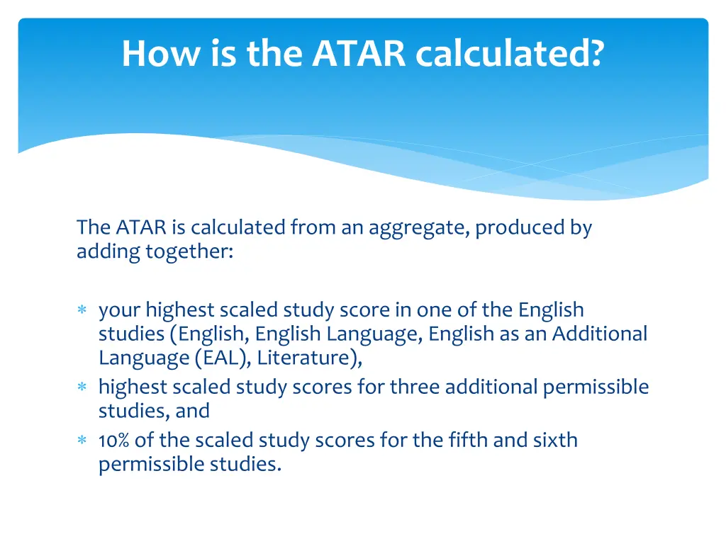 how is the atar calculated