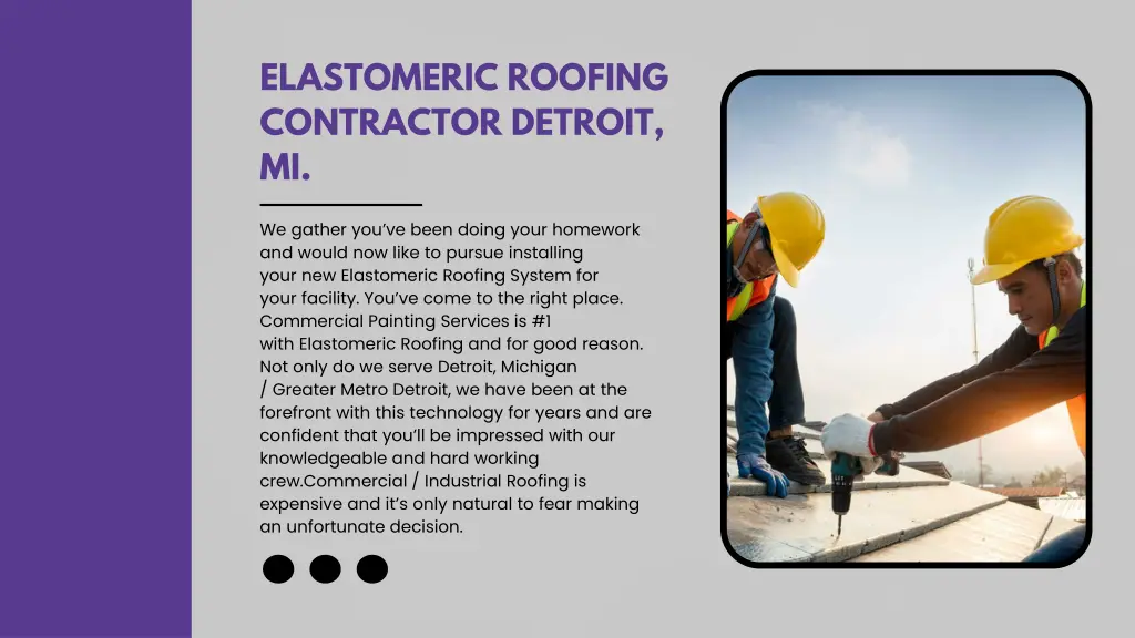 elastomeric roofing contractor detroit mi