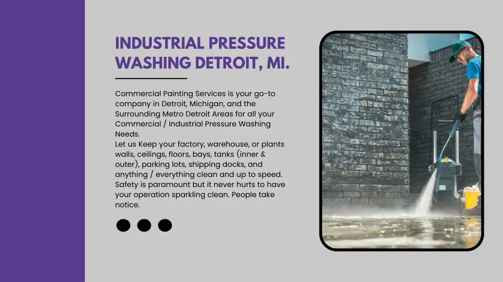 industrial pressure washing detroit mi