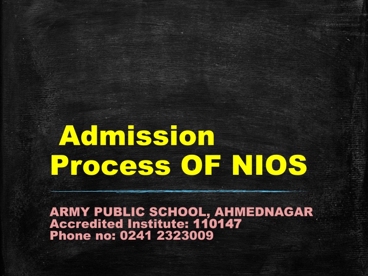 admission process of nios