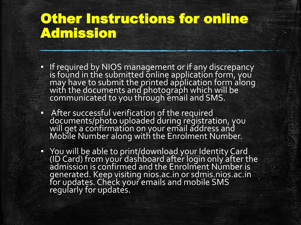 other instructions for online other instructions