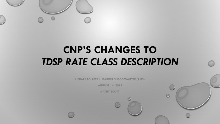 cnp s changes to tdsp rate class description