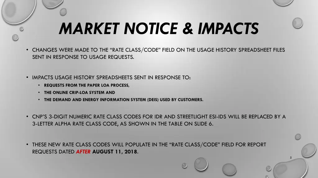 market notice impacts 1