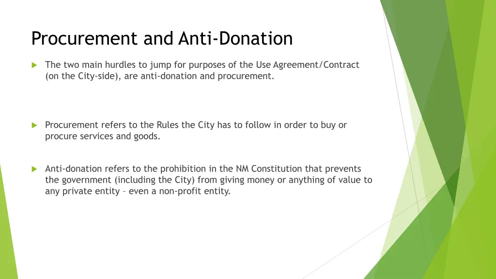 procurement and anti donation