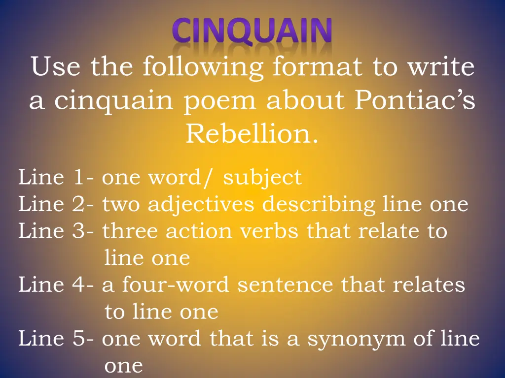 cinquain