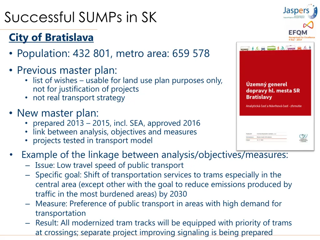 successful sumps in sk city of bratislava