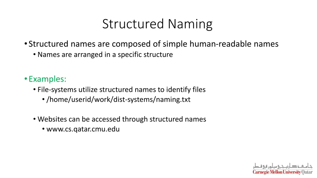 structured naming