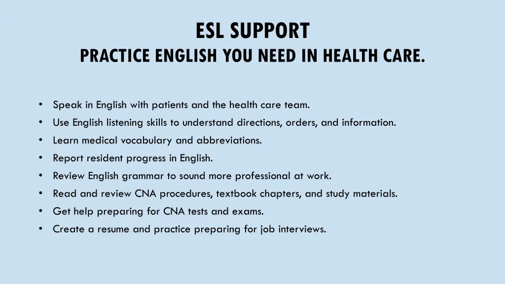 esl support