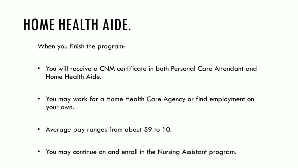 home health aide