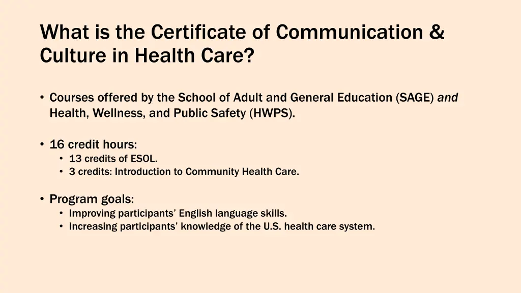 what is the certificate of communication culture