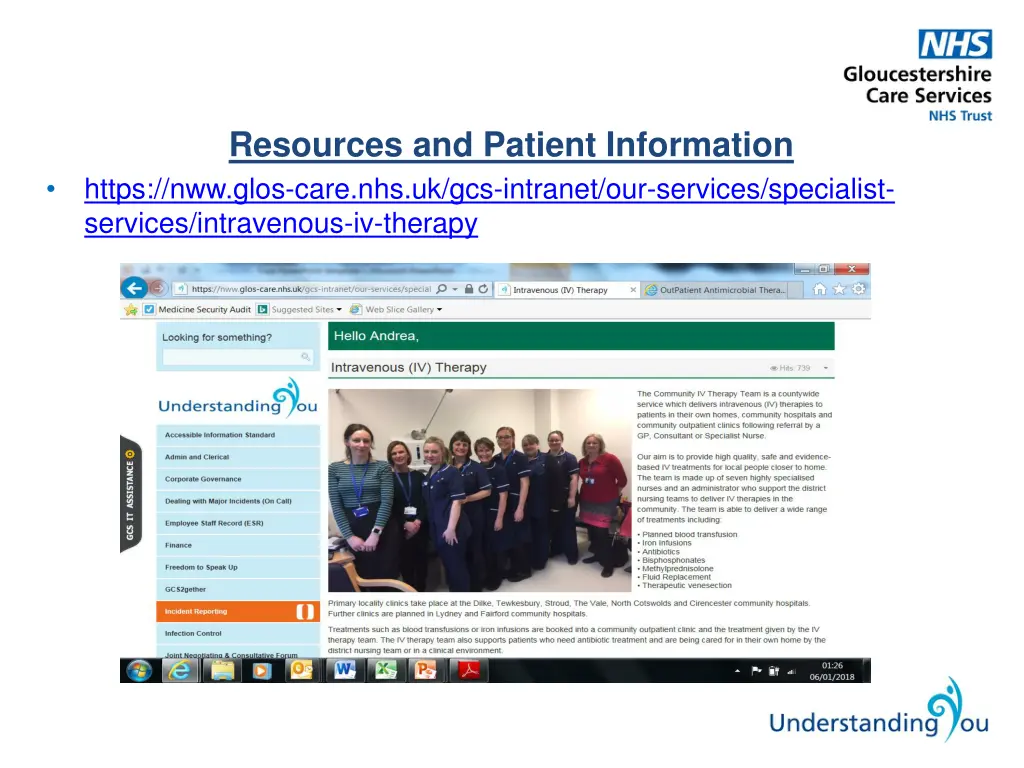 resources and patient information https nww glos