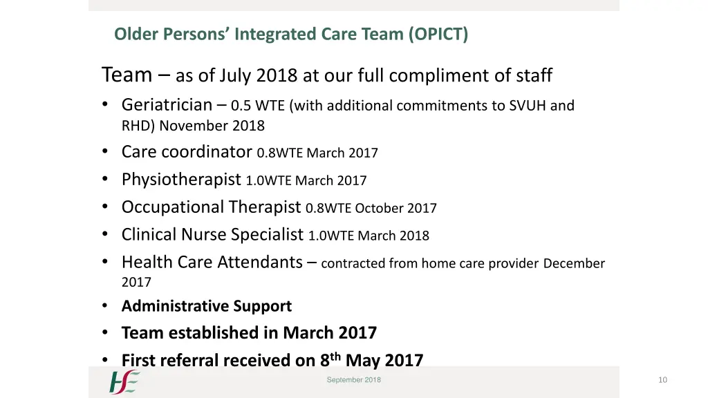 older persons integrated care team opict 2