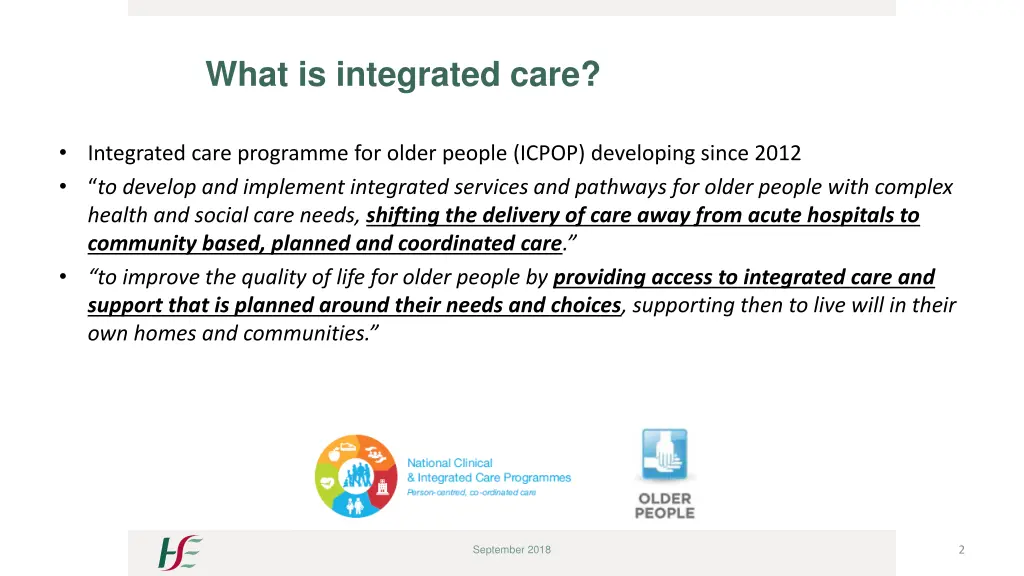 what is integrated care