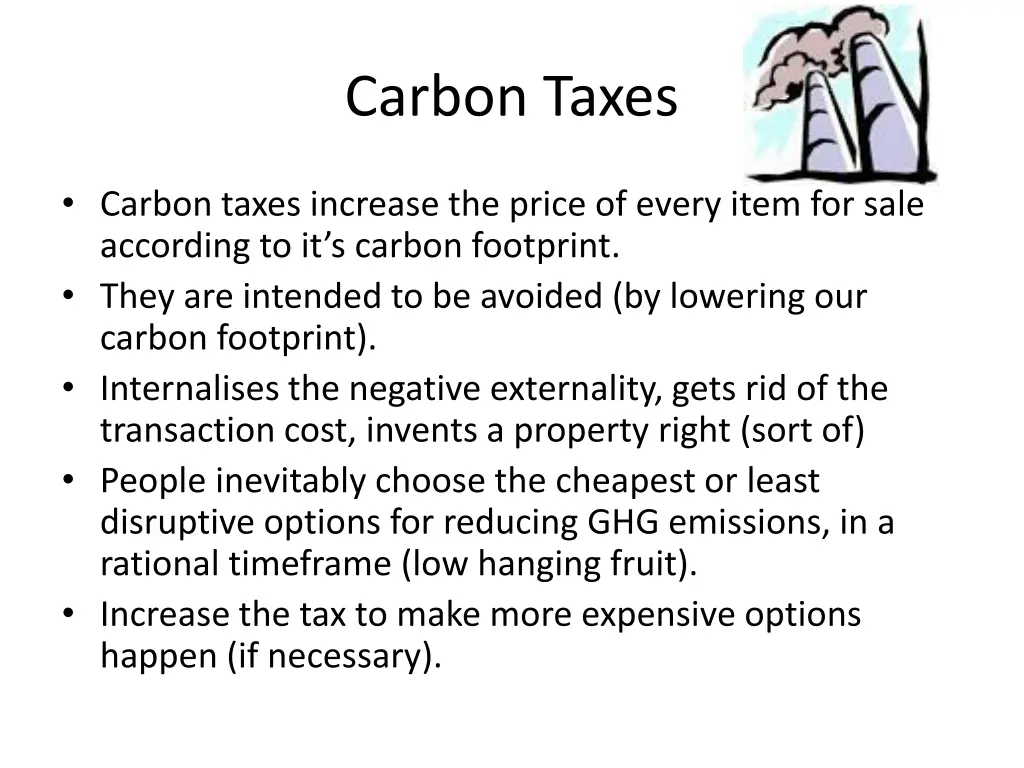 carbon taxes