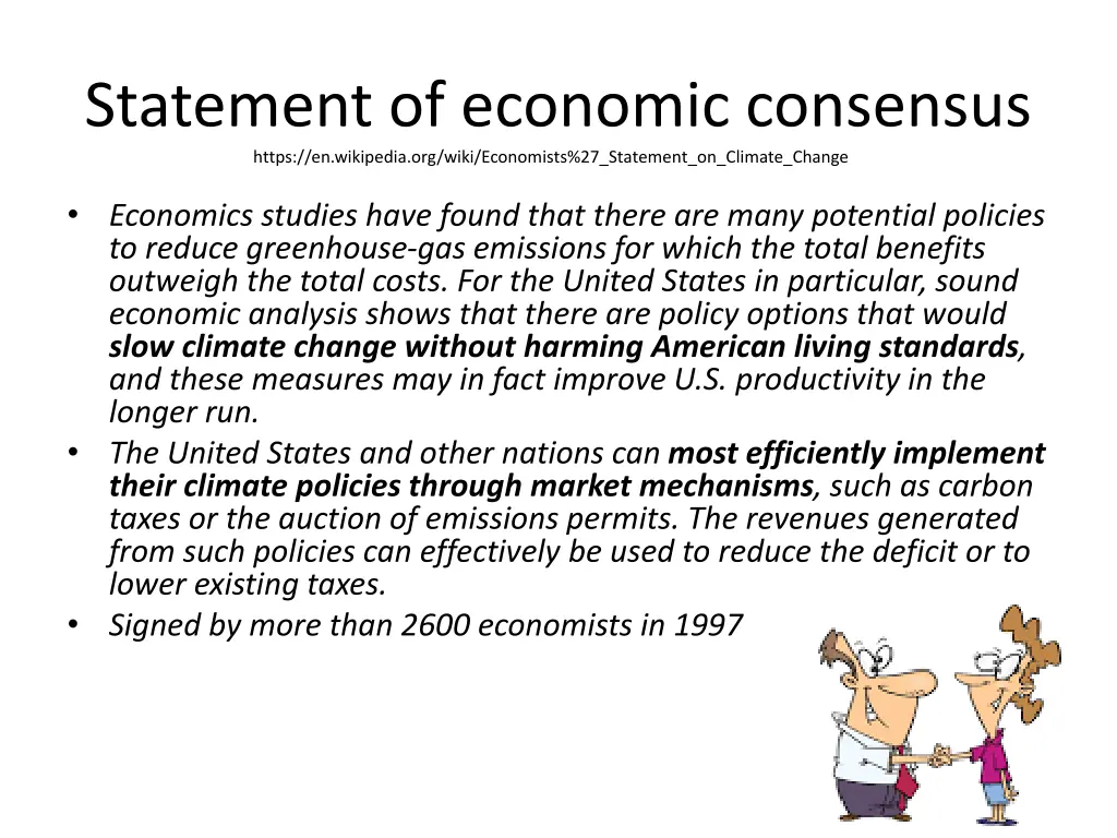 statement of economic consensus https