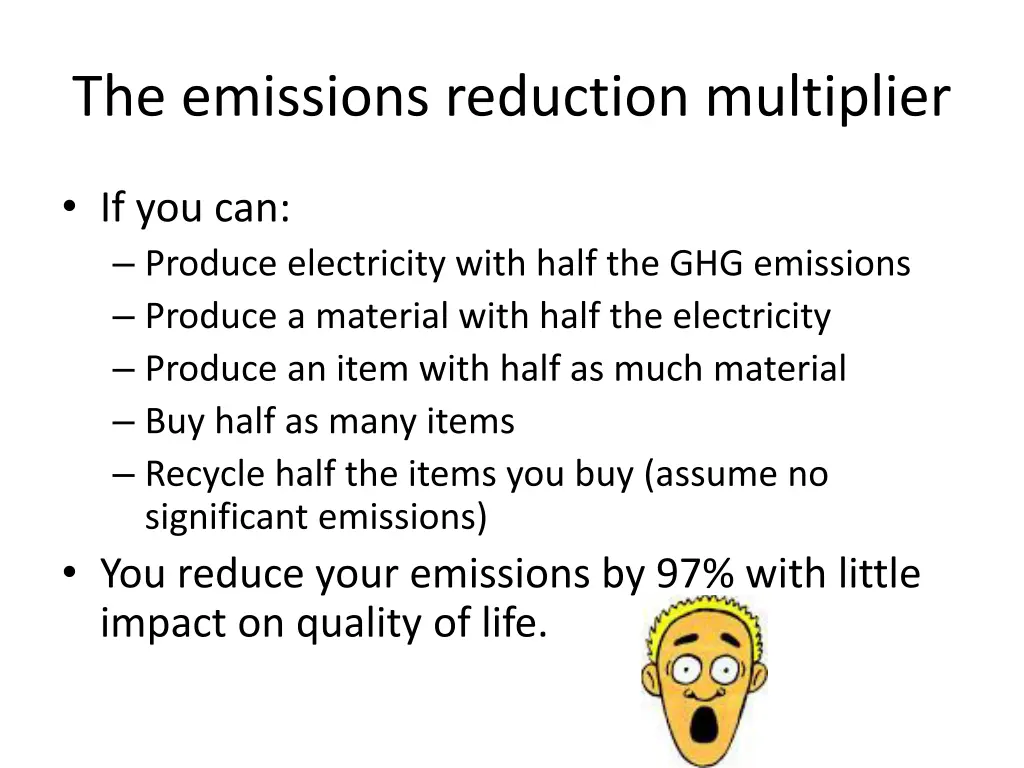 the emissions reduction multiplier