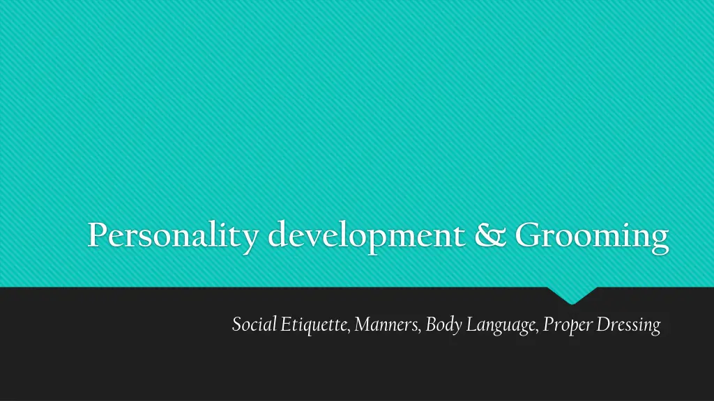 personality development grooming