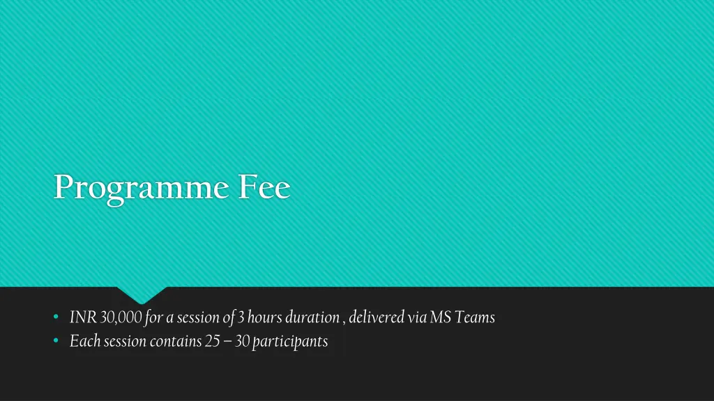 programme fee