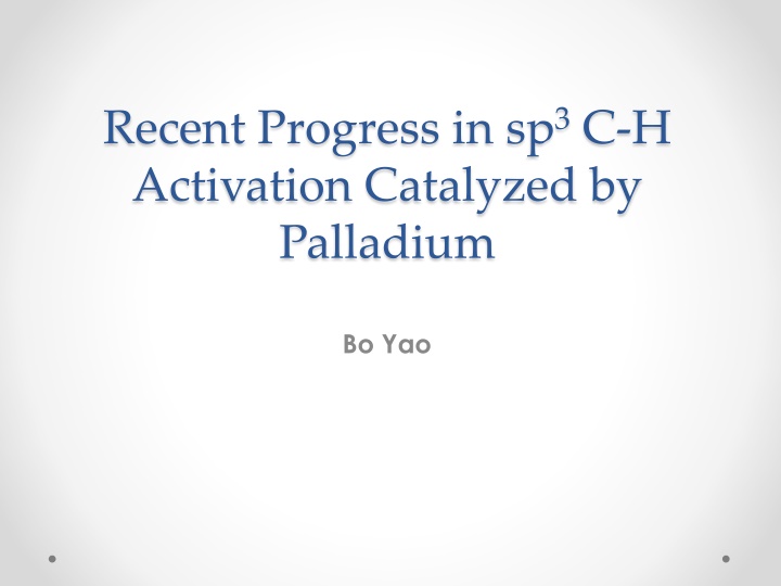 recent progress in sp 3 c h activation catalyzed