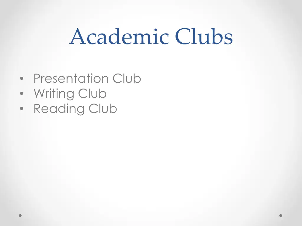 academic clubs