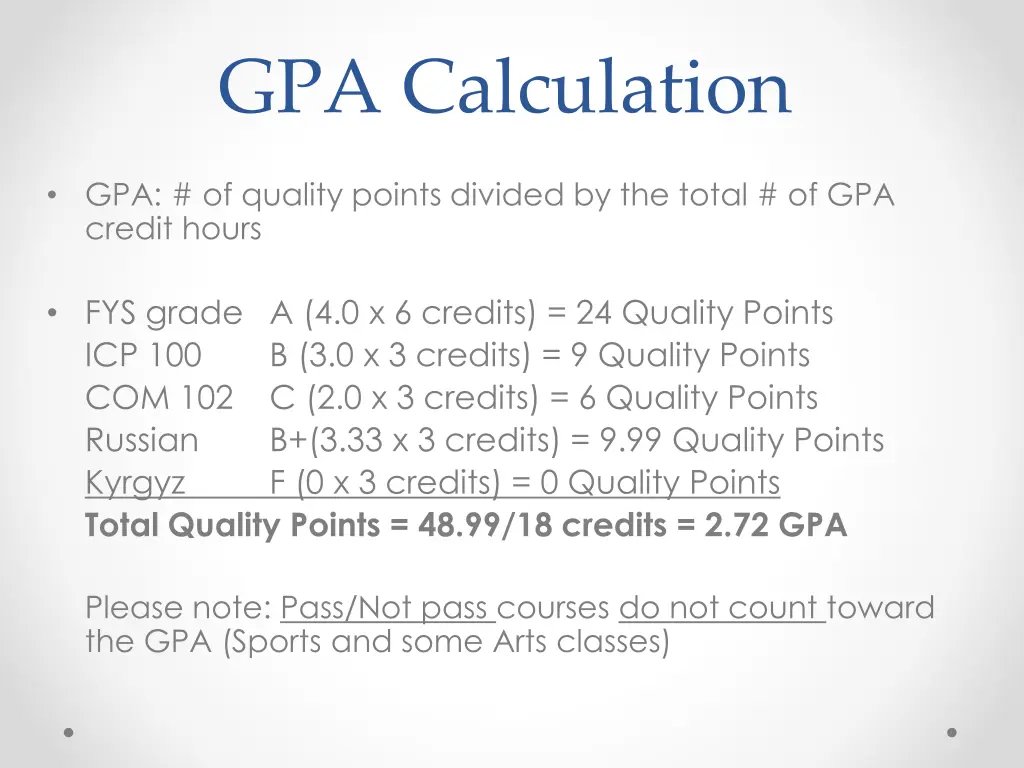 gpa calculation