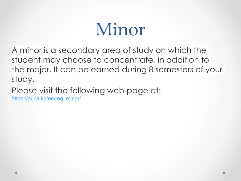 minor