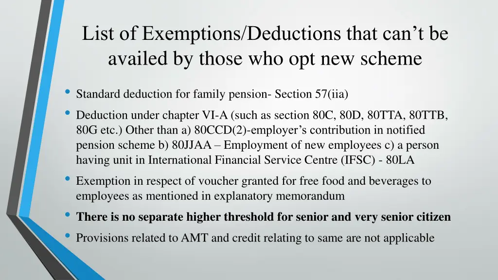 list of exemptions deductions that 2