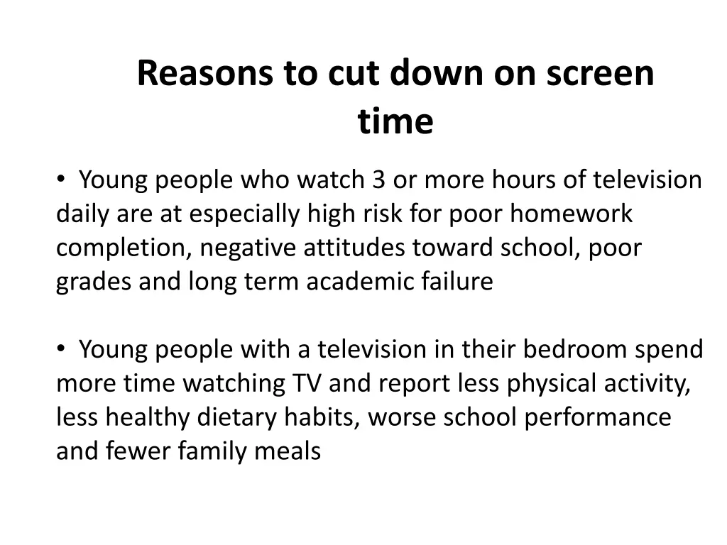 reasons to cut down on screen time 1