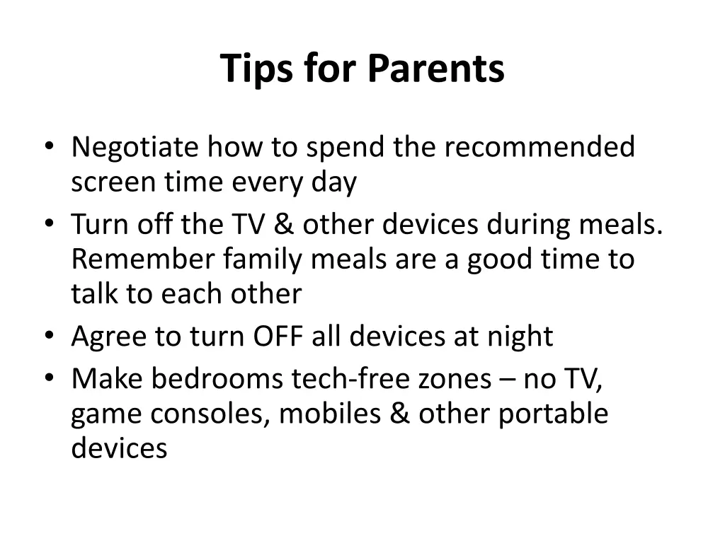 tips for parents