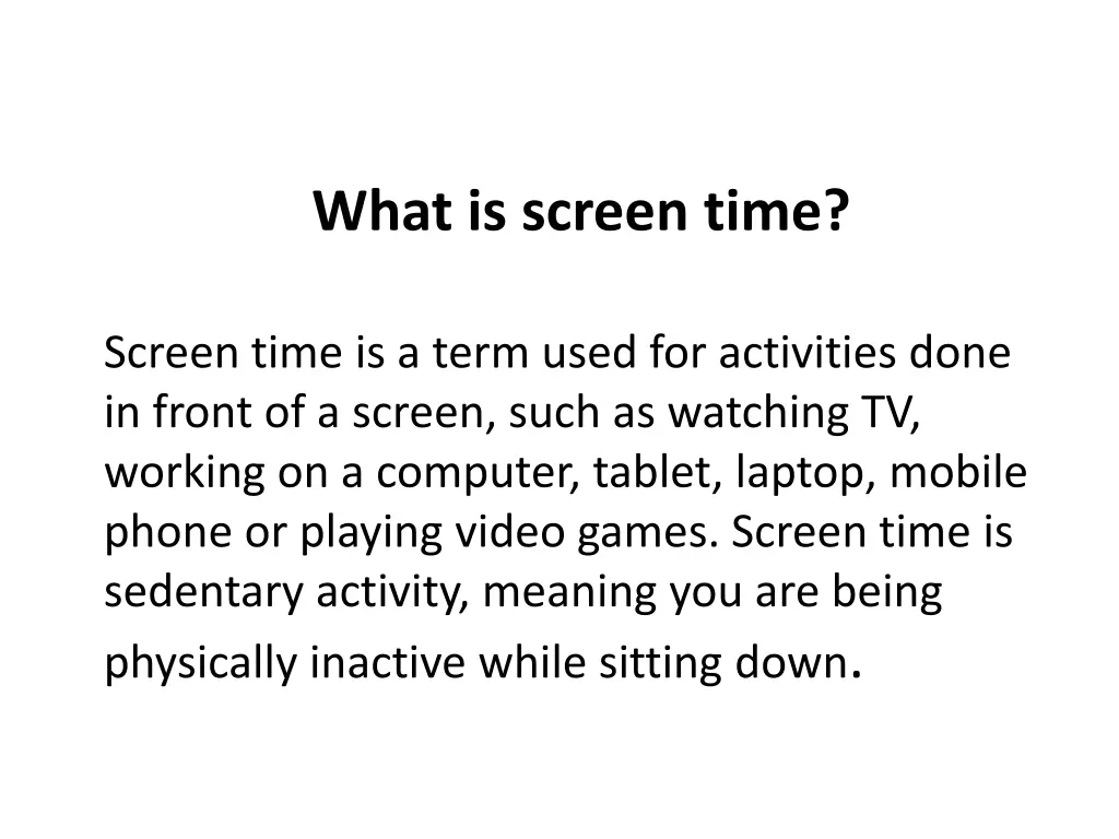 what is screen time