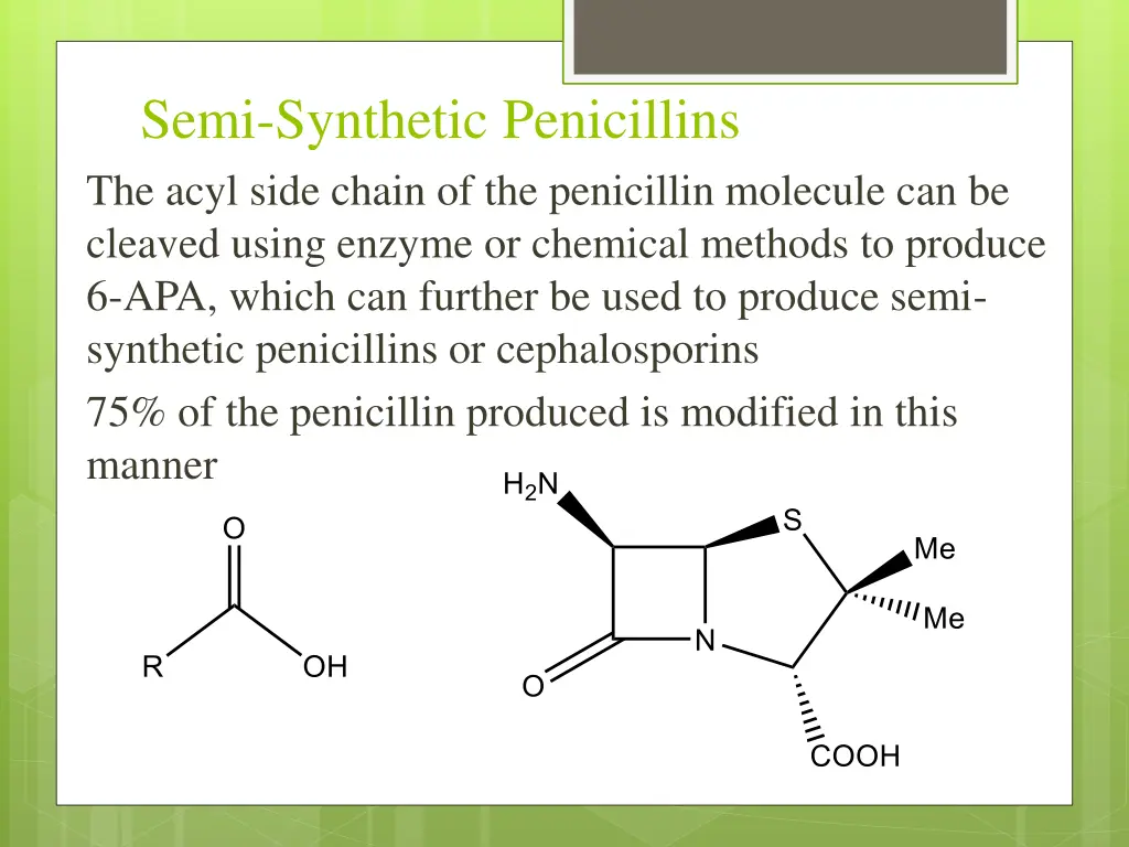 semi synthetic penicillins the acyl side chain