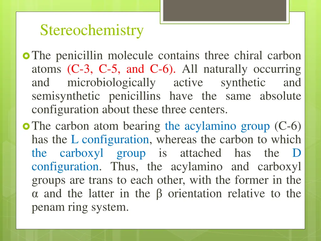 stereochemistry