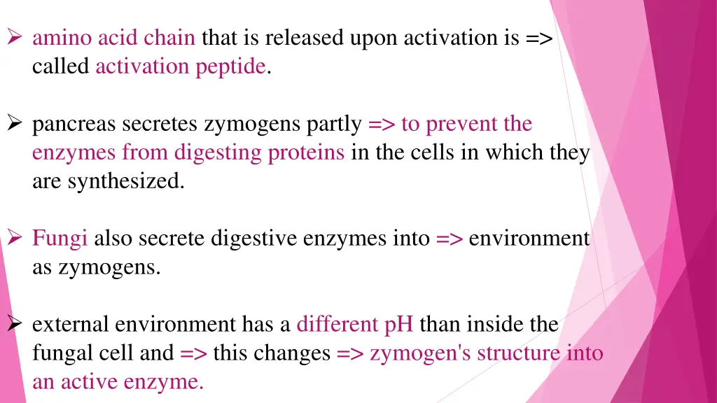 amino acid chain that is released upon activation