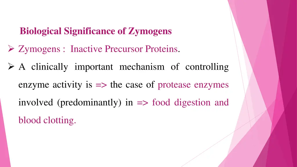 biological significance of zymogens