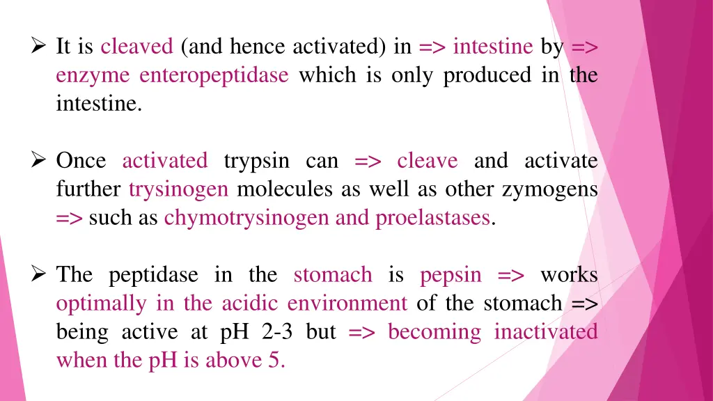 it is cleaved and hence activated in intestine