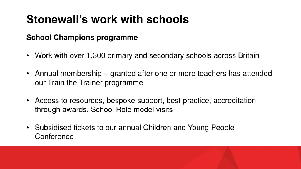 stonewall s work with schools 1