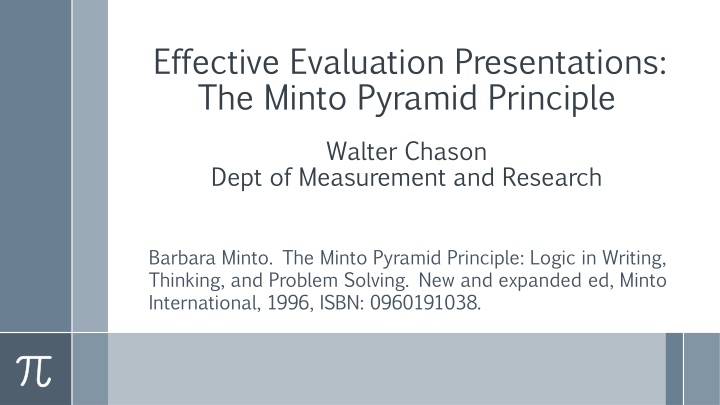 effective evaluation presentations the minto