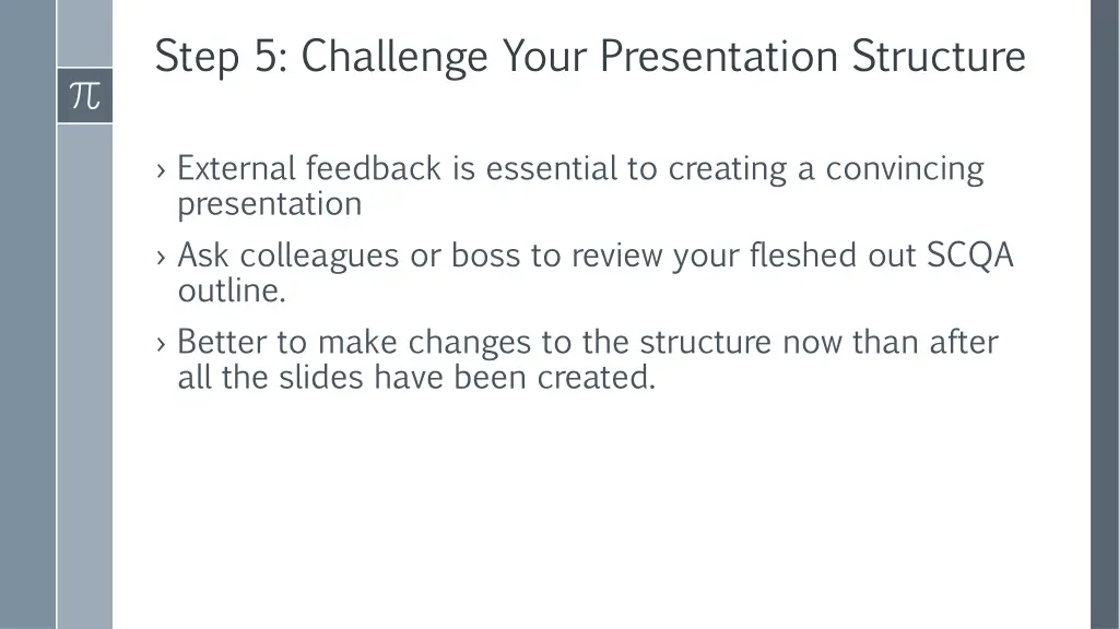 step 5 challenge your presentation structure