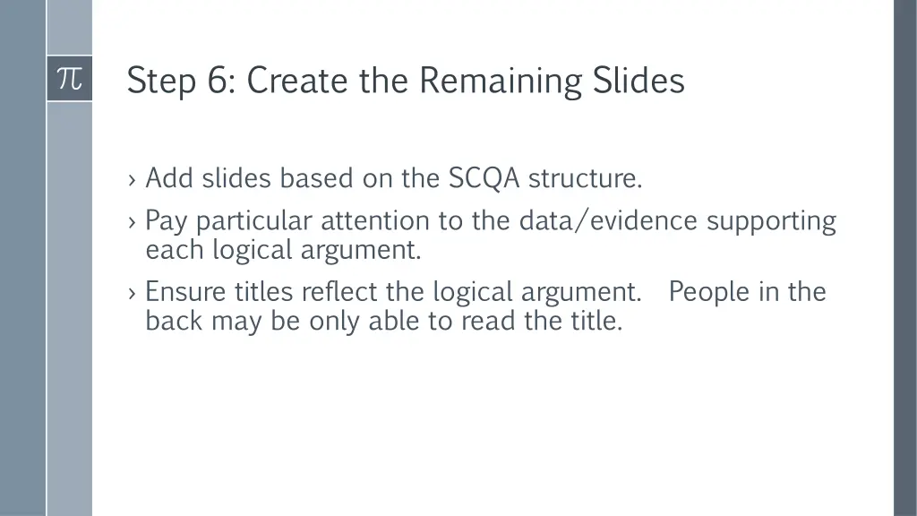 step 6 create the remaining slides