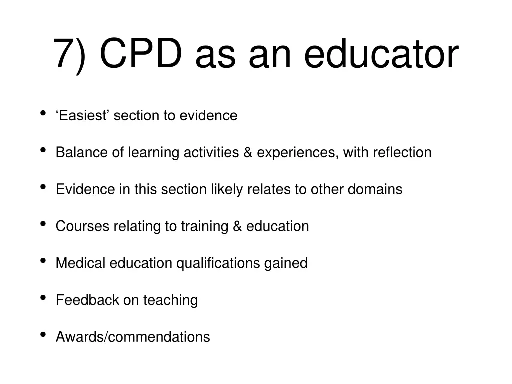 7 cpd as an educator