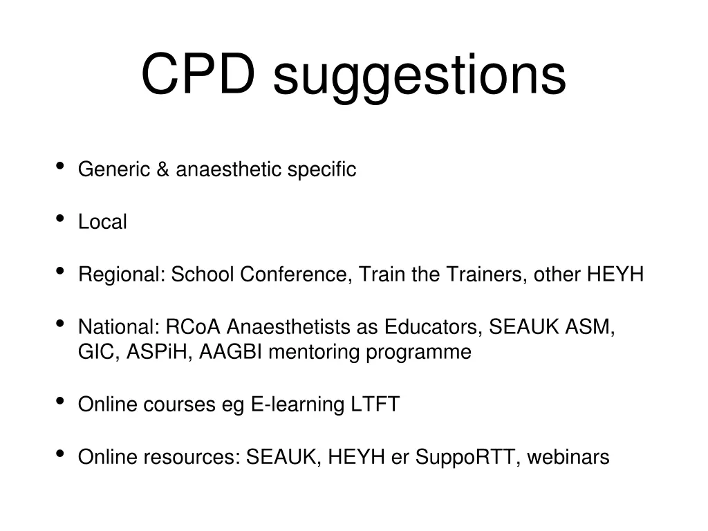 cpd suggestions