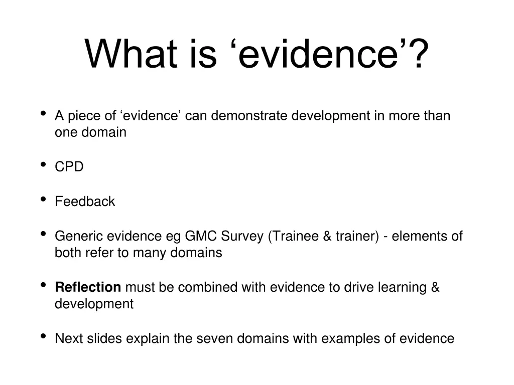 what is evidence