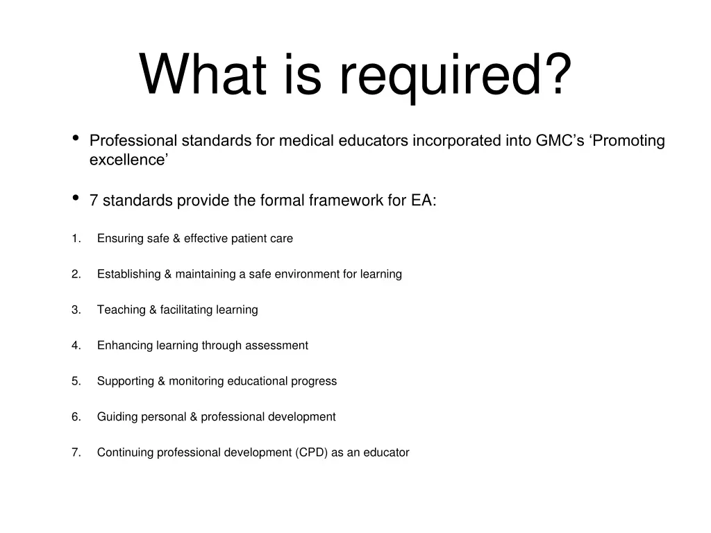 what is required