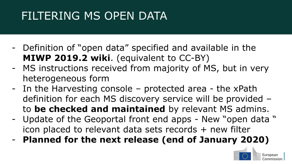 filtering ms open data