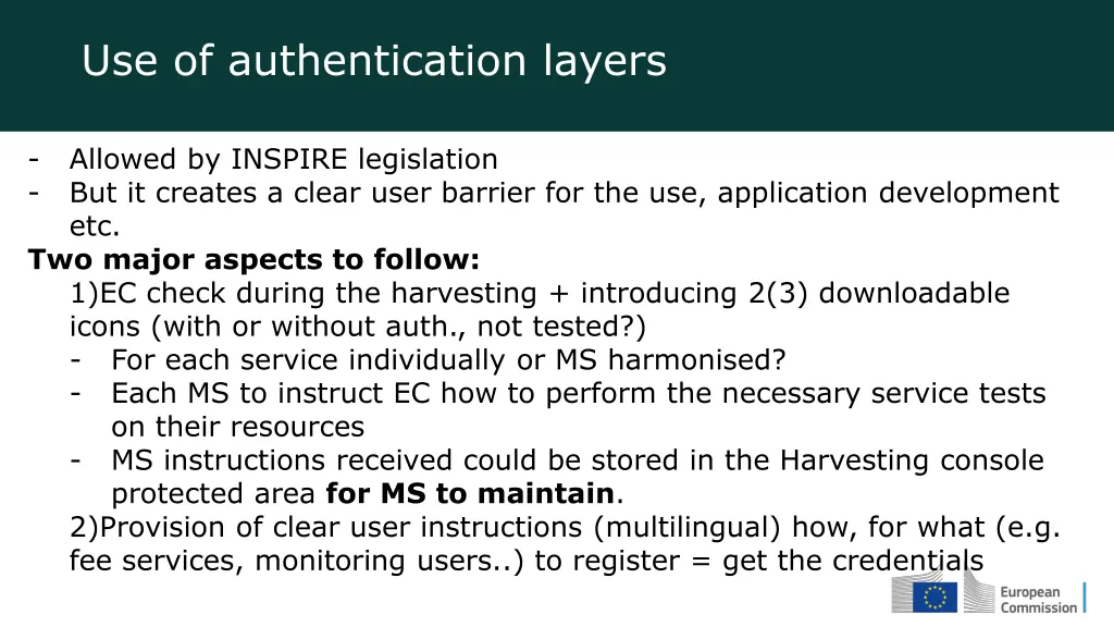 use of authentication layers