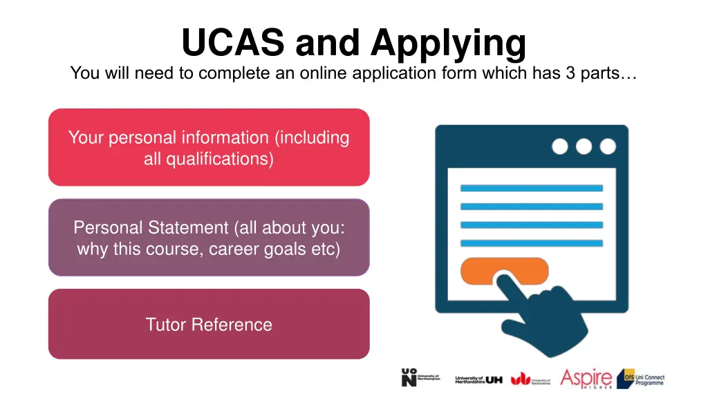 ucas and applying you will need to complete