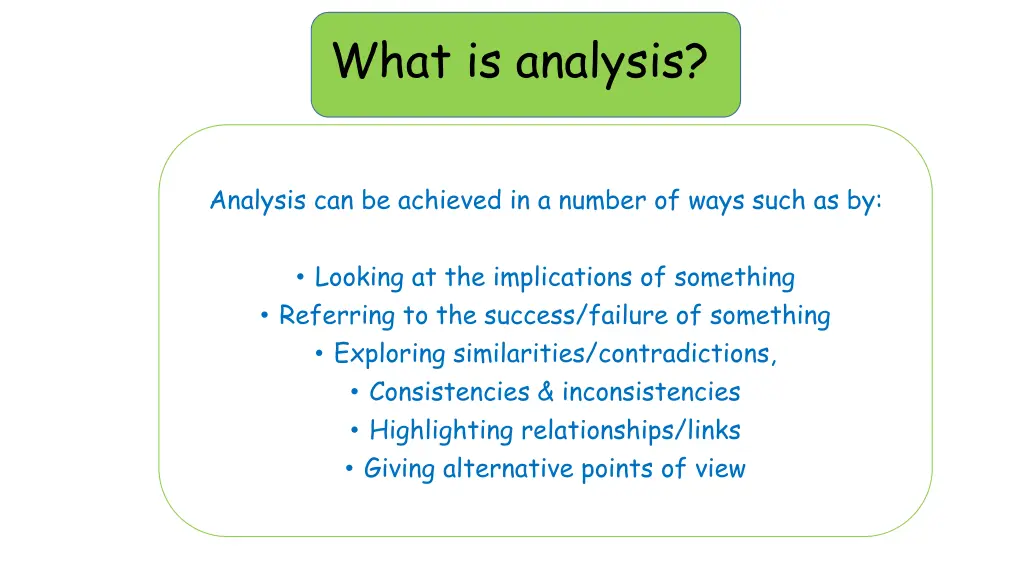 what is analysis