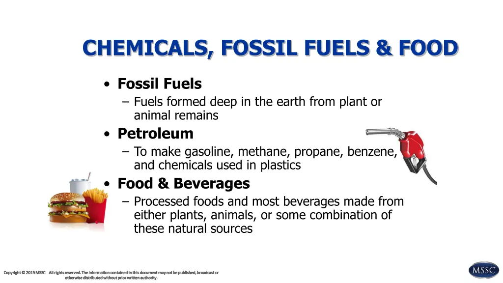 chemicals fossil fuels food 2