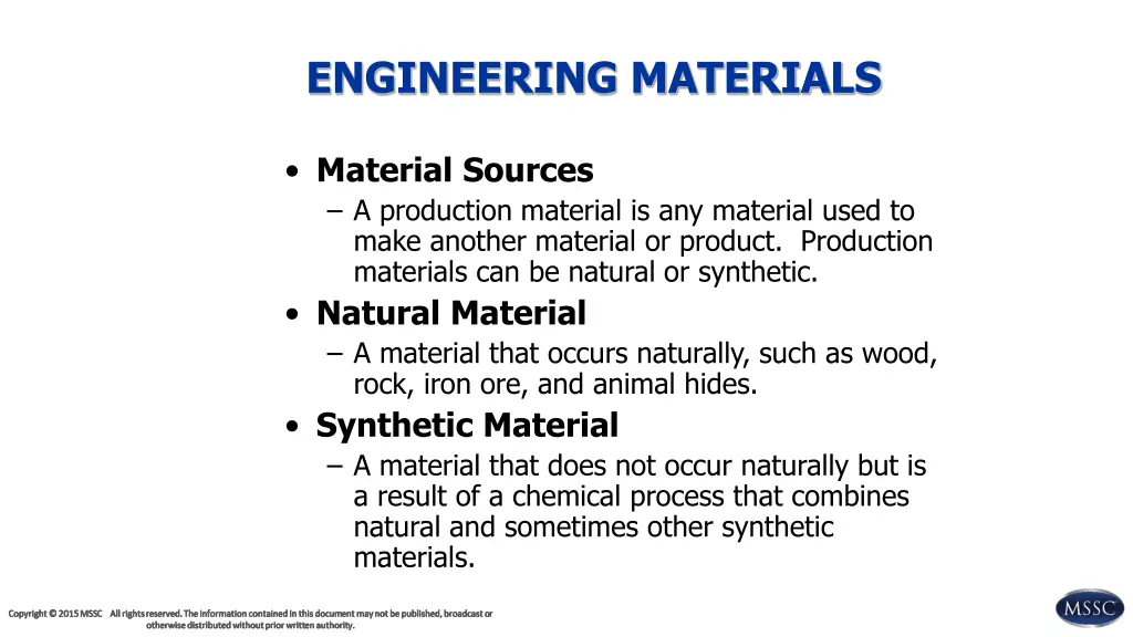 engineering materials